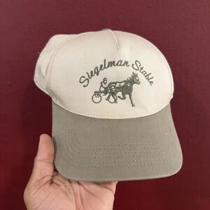 Siegelman Stable Racing Adjustable Dad Hat Taupe & Ivory
